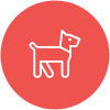 Promenade d’animaux (rdv Vétérinaire…) Conciergerie privée icone chien