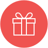 Courses, gestion des colis, pressing, cadeaux… Conciergerie privée icone cadeau
